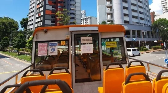 オープントップバス乗車